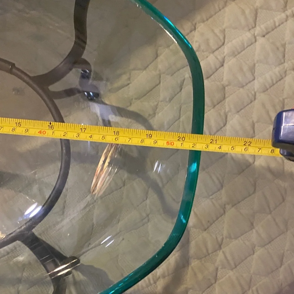 Elegant Glass Bowl with Black Stand large size 10”Hx14”Wx21”L